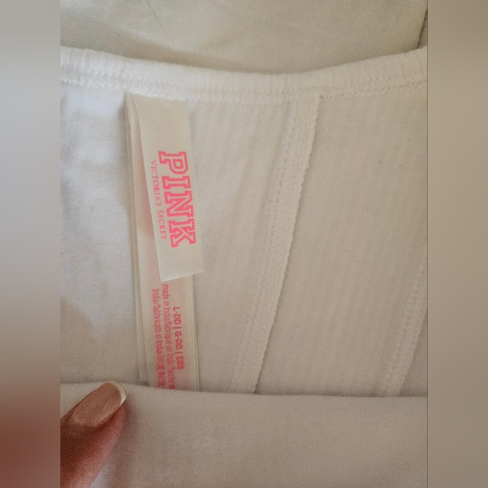 LARGE Double D Victoria's Secret Pink Ribbed Top - Picture 4 of 4
